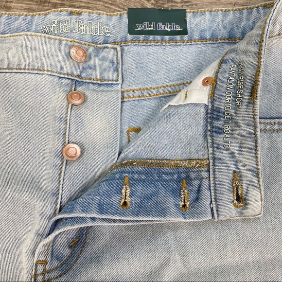 Wild Fable High rise button up short with raw fringe - Picture 4 of 7